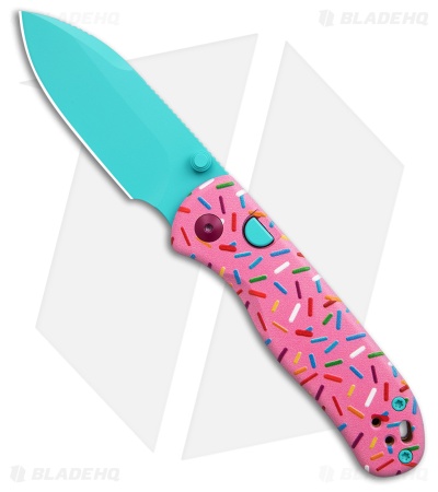 Kizer Drop Bear 2 Button Liner Lock Knife Dessert Warrior (3" Blue)