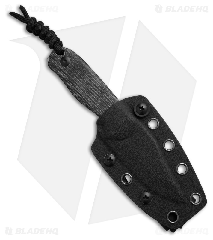 Kizer Drop Bear Clip Point Fixed Blade Knife Black Micarta (2.6" Black)