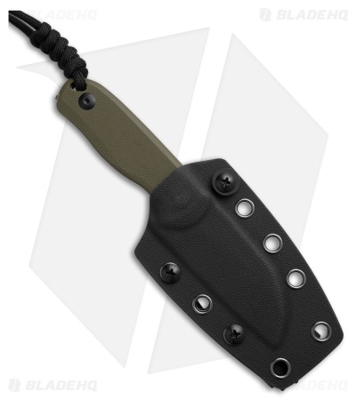 Kizer Drop Bear Sheepsfoot Fixed Blade Knife Green G-10 (2.6" Satin)