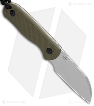 Kizer Drop Bear Sheepsfoot Fixed Blade Knife Green G-10 (2.6" Satin)