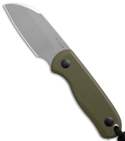 Kizer Drop Bear Sheepsfoot Fixed Blade Knife Green G-10 (2.6" Satin)