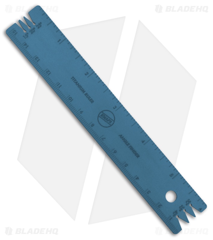 KNAFS Titanium Ruler/Edge Angle Finder | Blue | Blade HQ