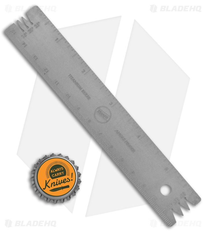 KNAFS Titanium Ruler + Knife Angle Finder