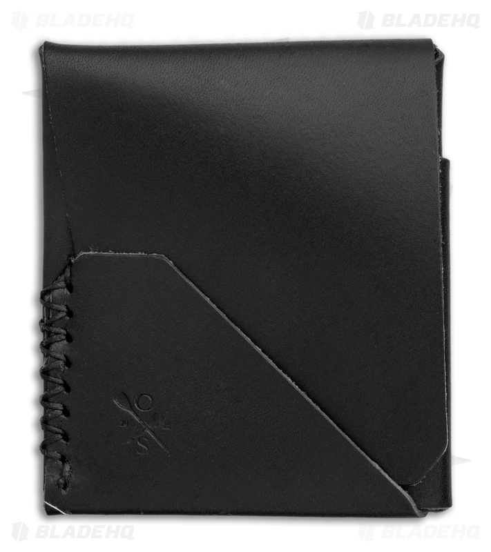 Open Sea Leather Co. Houbei Black/Black Wallet w/ Black Stitching