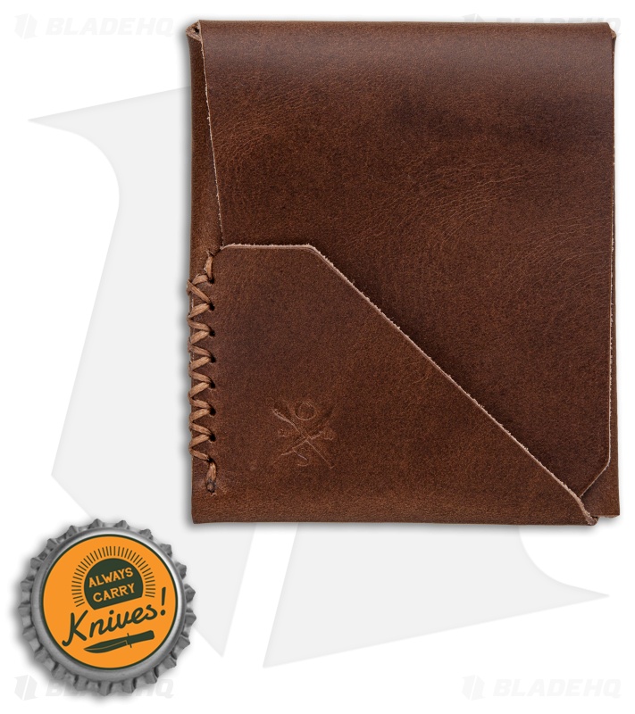 Open Sea Leather Co. Topsider Wallet Walnut w/ Havana Stitching