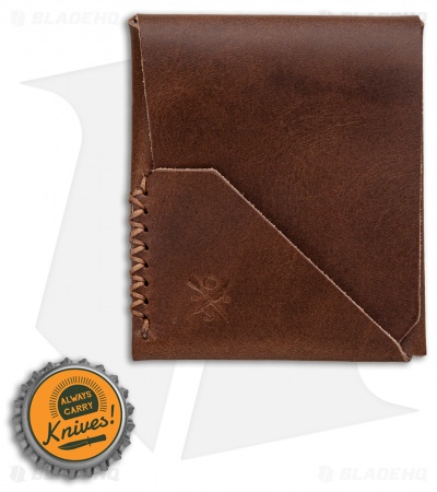 Open Sea Leather Co. Topsider Wallet Walnut w/ Havana Stitching