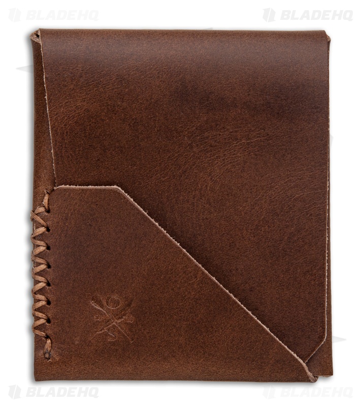 Open Sea Leather Co. Topsider Wallet Walnut w/ Havana Stitching