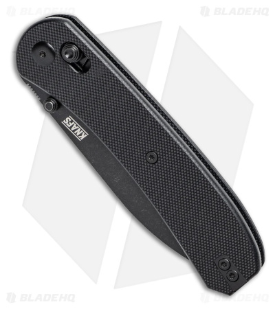 KNAFS Lander 2 EDC Clutch Lock Knife Fast Swap Scales Black G-10 (3.25" Black)