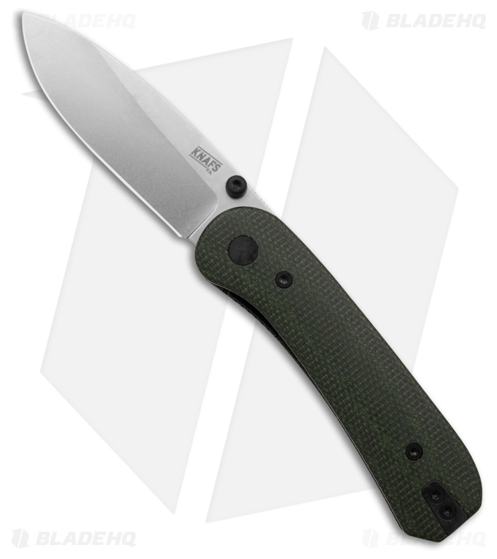 Knafs Co. Lander EDC Knife| Green Micarta (SW) - Blade HQ