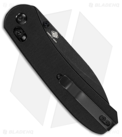 KNAFS Lander 2 EDC Clutch Lock Knife Fast Swap Scales Black G-10 (3.25" Black)
