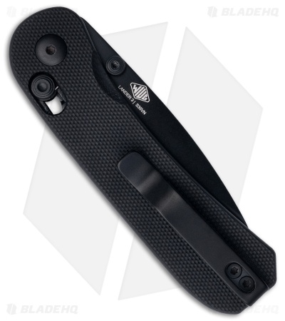 Knafs Lander 3 Drop Point Clutch Lock Knife Black G-10 (2.75" Black)