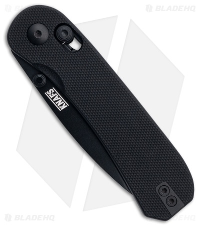 Knafs Lander 3 Drop Point Clutch Lock Knife Black G-10 (2.75" Black)