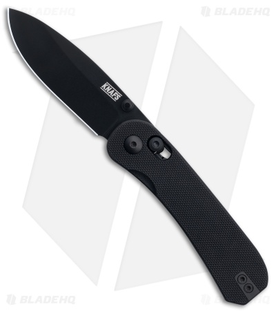 Knafs Lander 3 Drop Point Clutch Lock Knife Black G-10 (2.75" Black)