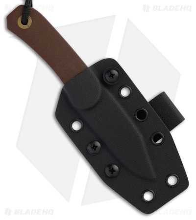 Knafs Lander 4 Clip Point Fixed Blade Knife Brown Paper Micarta (2.6" Satin)