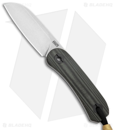 Knafs Lander 4 Fixed Blade Knife Black Micarta (2.6" Stonewash)