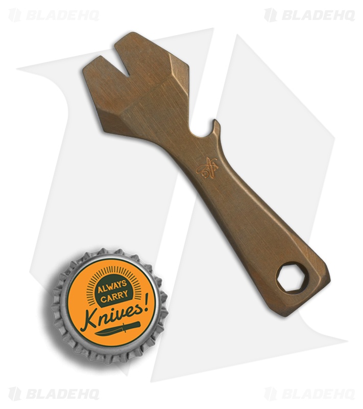 KnifeGuys Impact Tool  (K.I.T.) Titanium Pocket Tool - Bronze Stonewashed