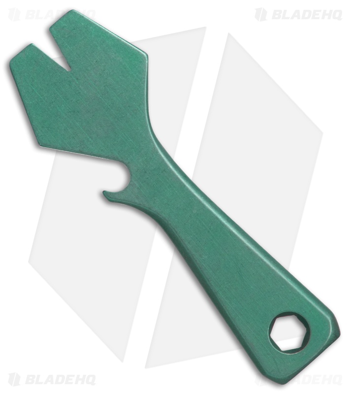 KnifeGuys Impact Tool  (K.I.T.) Titanium Pocket Tool - Green Stonewashed