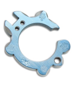 KnifeGuys Tipsy Turtle Titanium Keychain Bottle Opener - Formation Blue Anodized