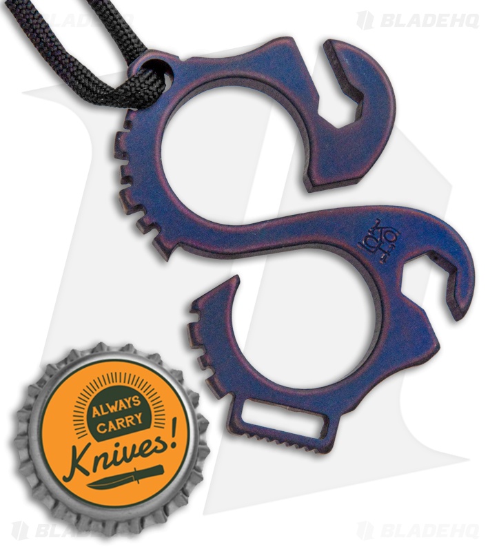 Koch Tools Solo 2.0 EDC Keychain Pocket Tool - Blue AnoTitanium 3/8"