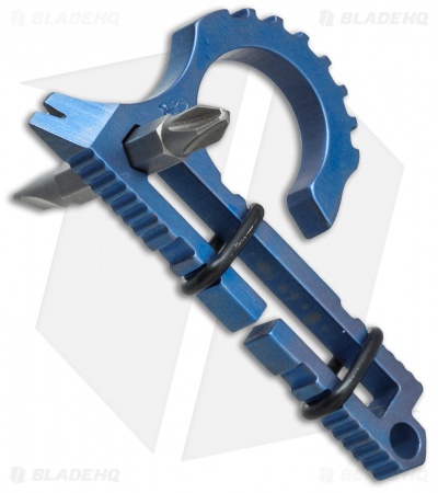 Koch Tools Duo Deuce Keychain Pocket Tool - Blue Anodized Titanium