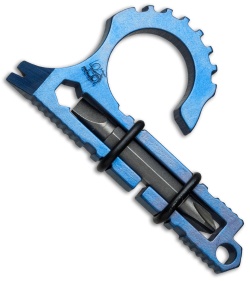 Koch Tools Duo Deuce Keychain Pocket Tool - Blue Anodized Titanium