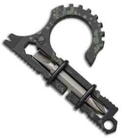 Koch Tools Duo Deuce Keychain Pocket Tool - Black/Green Cerakote Ti