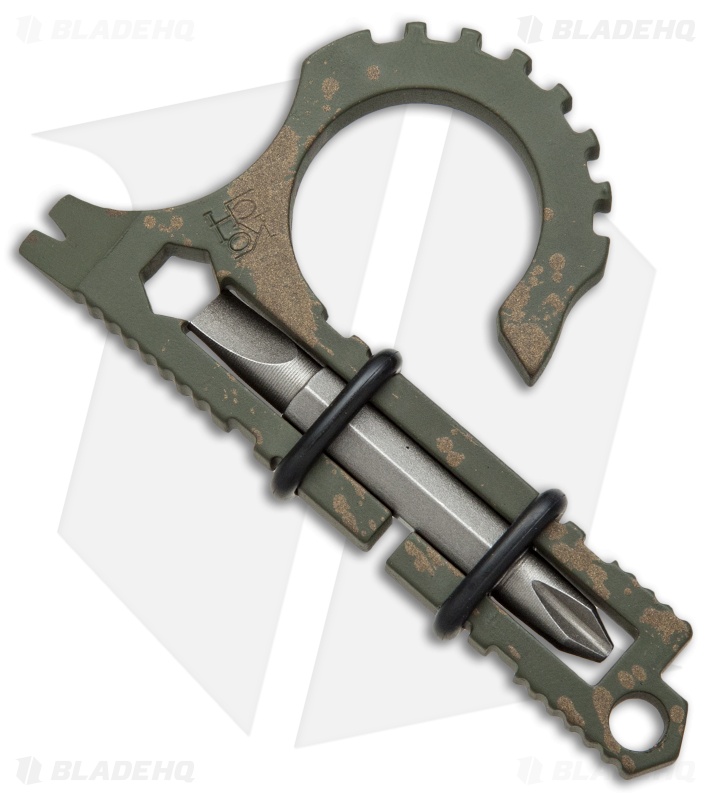 Koch Tools Duo Deuce Keychain Pocket Tool - Green/Bronze Cerakote Ti