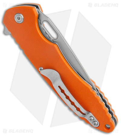 Kubey KU065 Dark Knight Liner Lock Knife Orange G-10 (3.75" Satin)