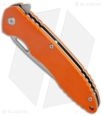 Kubey KU065 Dark Knight Liner Lock Knife Orange G-10 (3.75" Satin)