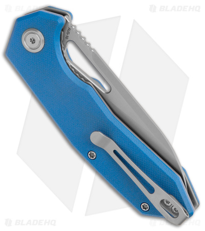 Kubey Vagrant Liner Lock Knife Blue G-10 (3" Stonewash)