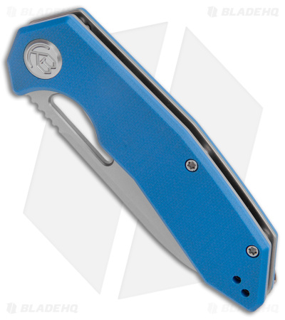 Kubey Vagrant Liner Lock Knife Blue G-10 (3" Stonewash)