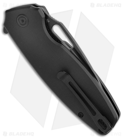 Kubey Tityus Liner Lock Flipper Pocket Knife Black G-10 (3.4" Black) KU322C