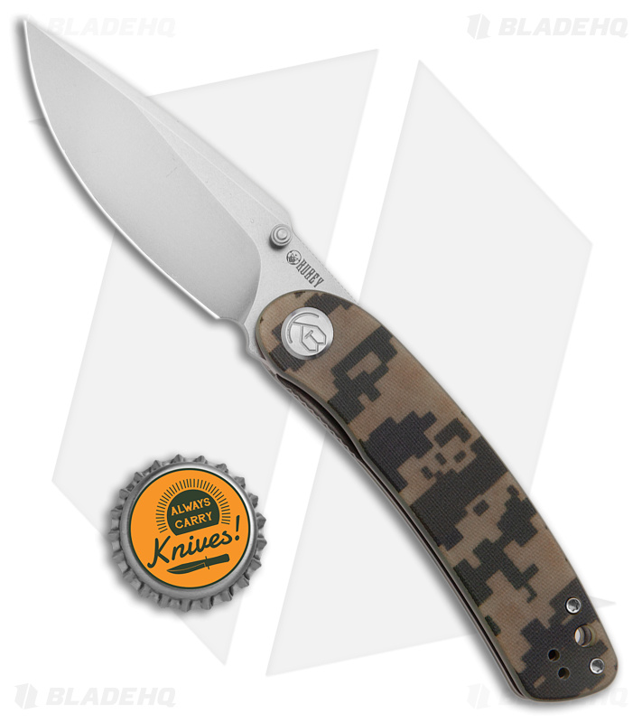 Kubey Momentum Liner Lock Knife Camo G-10 (3.4" Bead Blast) KU344D