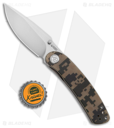 Kubey Momentum Liner Lock Knife Camo G-10 (3.4" Bead Blast) KU344D