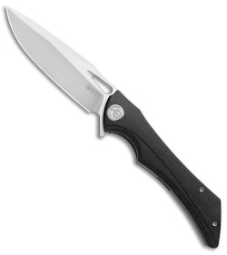 Kubey Raven Liner Lock Knife Black G-10 (3.8" Satin) KB245A