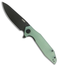 Kubey Nova Liner Lock Knife Jade G-10 (3.75" Black SW 14C28N)