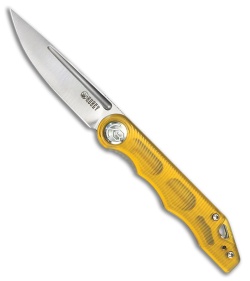 Kubey Mizo Liner Lock Knife Orange G-10 (Bead Blast AUS-10)