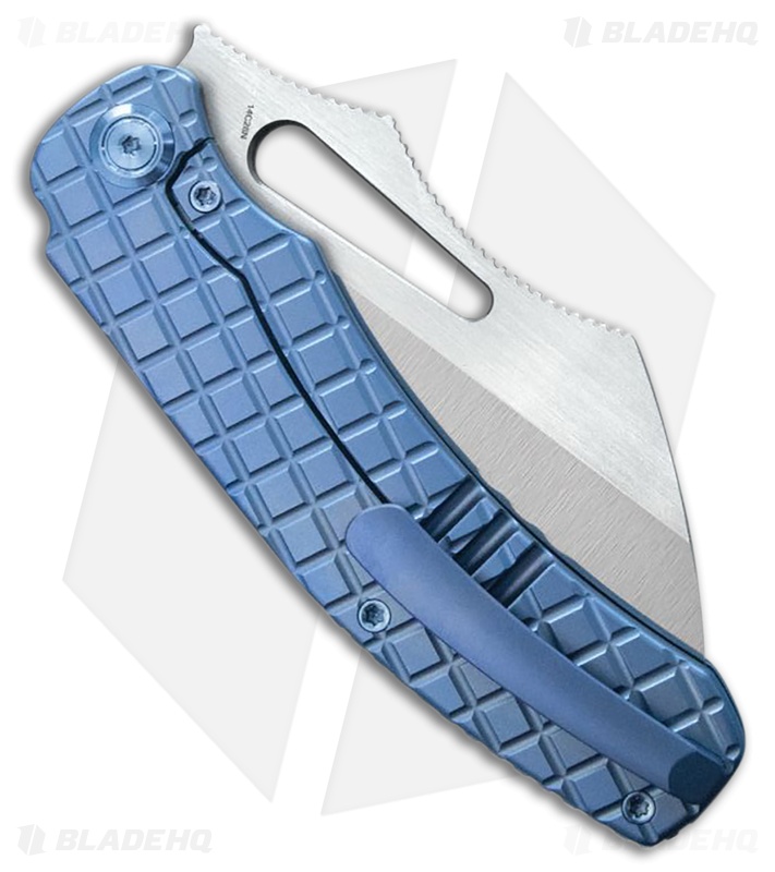 Kubey Knives Sylow Frame Lock Knife Blue Titanium (3.5" Satin)