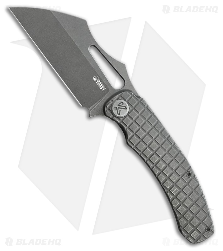 Kubey Knives Sylow Frame Lock Knife Dark Stonewash Ti (3.5" Dark Stonewash)