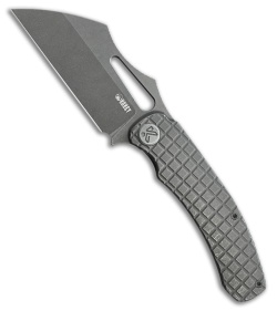 Kubey Knives Sylow Frame Lock Knife Dark Stonewash Ti (3.5" Dark Stonewash)