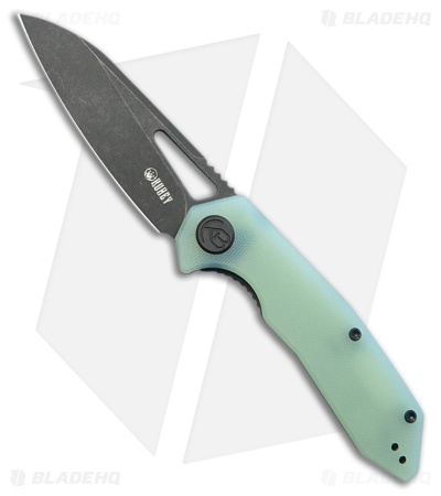Kubey Knives Vagrant Liner Lock Knife Jade G-10 (3.2" Black SW)