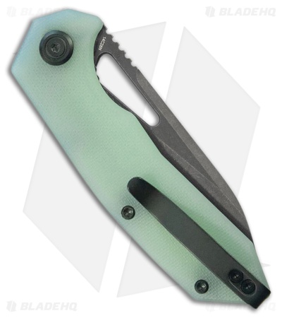 Kubey Knives Vagrant Liner Lock Knife Jade G-10 (3.2" Black SW)