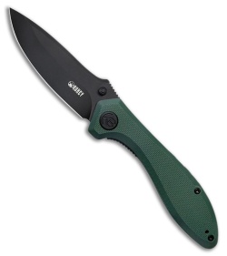 Kubey Ruckus Liner Lock Knife Green G-10 (3.3" Black SW)