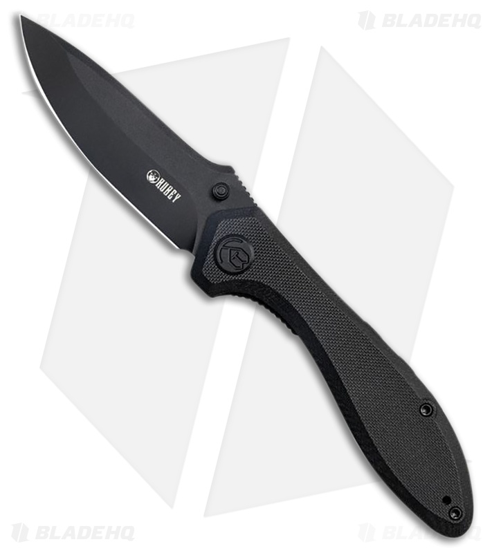 Kubey Ruckus Liner Lock Knife Black G-10 Black SW