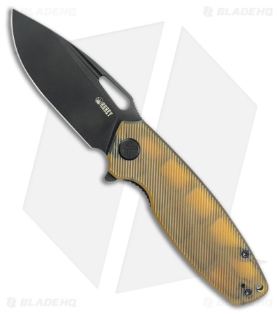 Kubey Tityus Liner Lock Knife Ultem (3.4" Black SW)