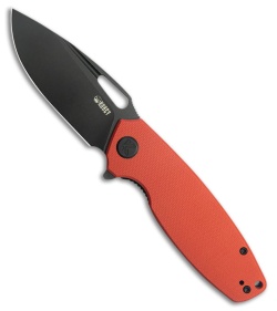Kubey Tityus Pocket Knife Flamed Titanium Drop Point 14C28N