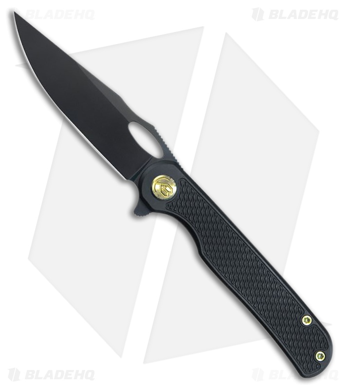 Kubey Knives Hydro Frame Lock Knife Black Titanium (3" Black)