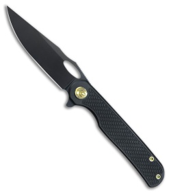 Kubey Knives Hydro Frame Lock Knife Black Titanium (3" Black)