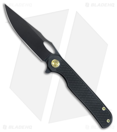 Kubey Knives Hydro Frame Lock Knife Black Titanium (3" Black)