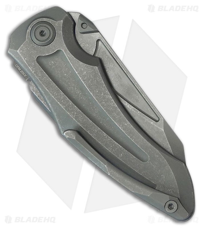 『The SUMOU』 Kubey Knives Sumo Button Lock Knife Dark SW Ti Gray